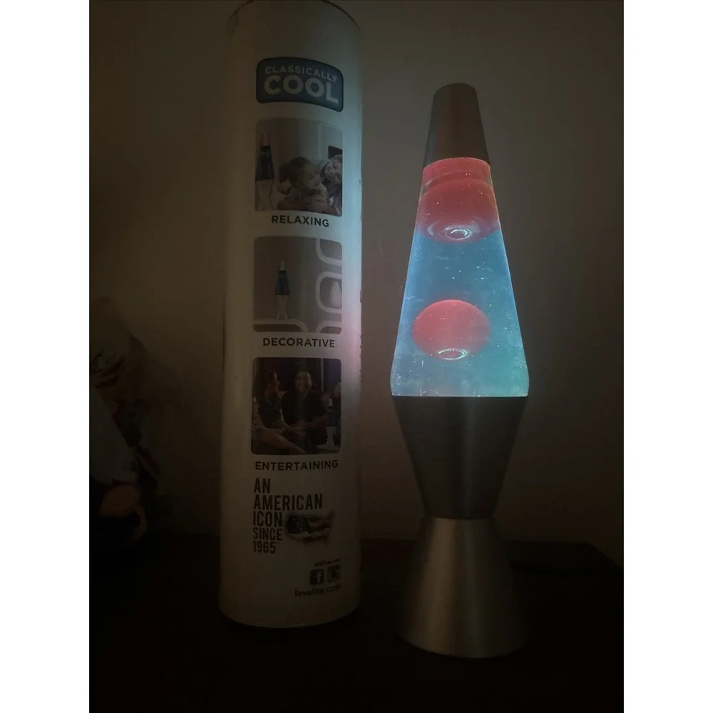 Lava Lamp Light Purple and Blue 14.5